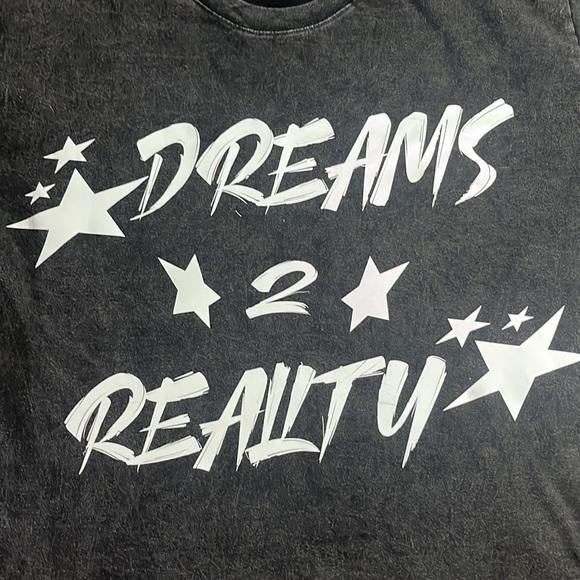 Dreams 2 Reality Oversized Heavyweight Men’s XL T Shirt Y2K Streetwear Washed T - Picture 3 of 4